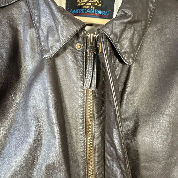 1991 American Born Army Air Force Type A-2 Leather Flight Jacket - Picture 8 of 16